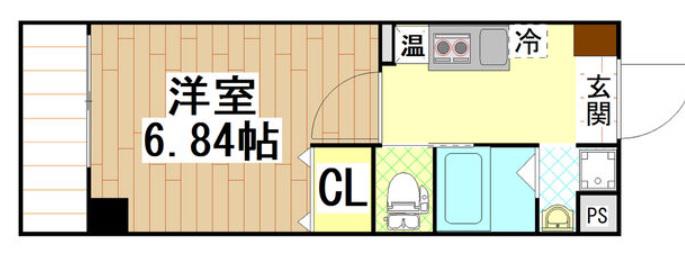 みおつくし西梅田IV(1K/4階)の間取り写真