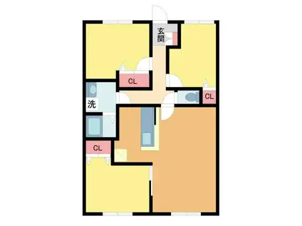 グランドール(3LDK/2階)の間取り写真