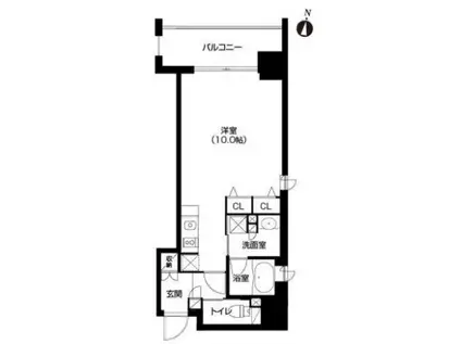 アーバネックス北浜(ワンルーム/11階)の間取り写真