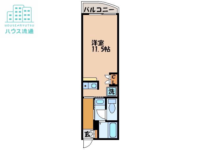 コフレII(ワンルーム/2階)の間取り写真