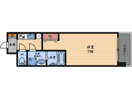 アドバンス西梅田IIIエミネンス(1K/10階)の間取り写真