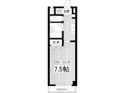 プリマヴェール町田(1K/2階)の間取り写真