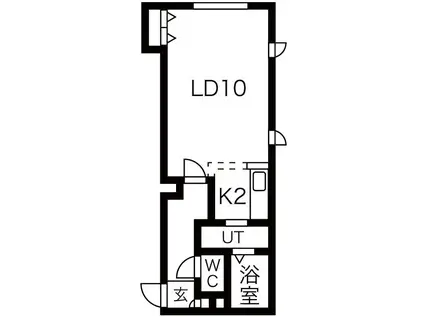 ANIMATO153(1K/2階)の間取り写真