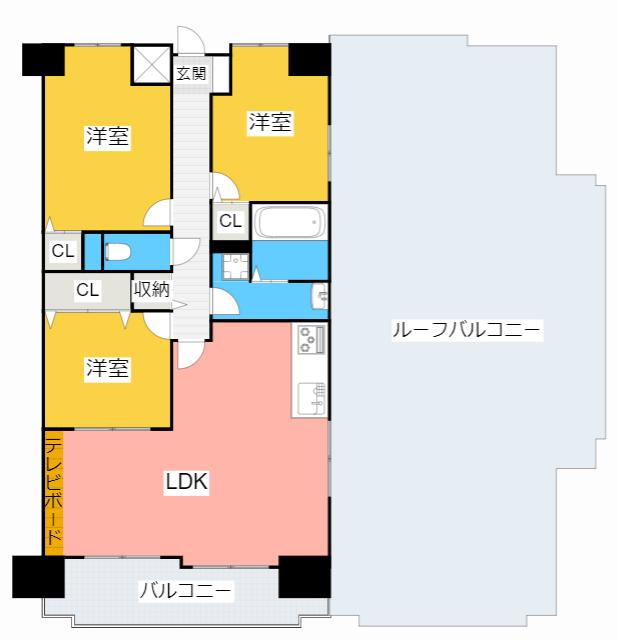 藤和シティコープ刈谷駅前II(3LDK/8階)の間取り写真