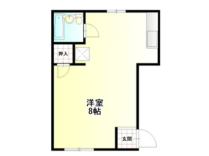 MAIZONなでしこ(ワンルーム/1階)の間取り写真