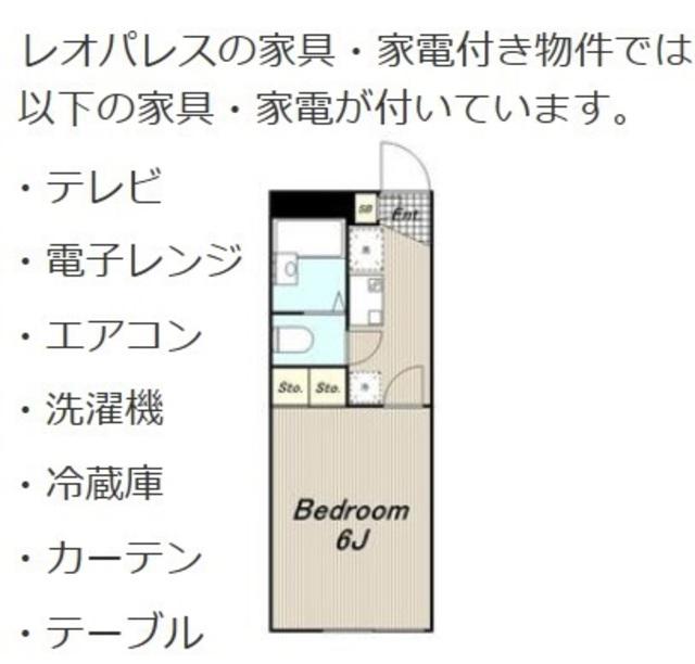 レオパレスMINK(1K/1階)の間取り写真