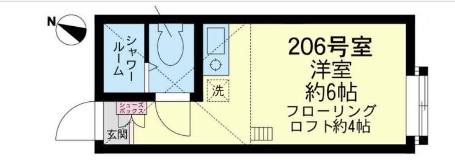 ユナイト小田ニキータの瞳(ワンルーム/1階)の間取り写真
