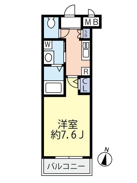 グランヴァン多摩川(1K/3階)の間取り写真