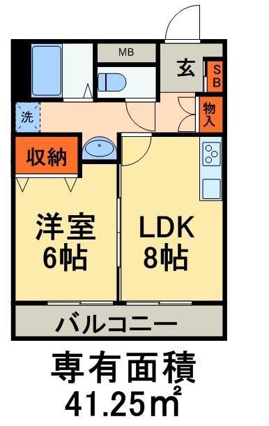 リヴェール青山(1LDK/3階)の間取り写真