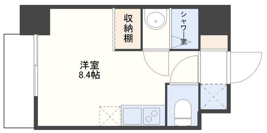 デ・クメール中川(ワンルーム/8階)の間取り写真