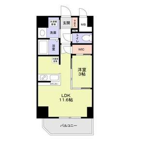 ラ・ピシーヌ南堀江(1LDK/10階)の間取り写真