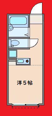 アルモ金沢文庫(ワンルーム/2階)の間取り写真
