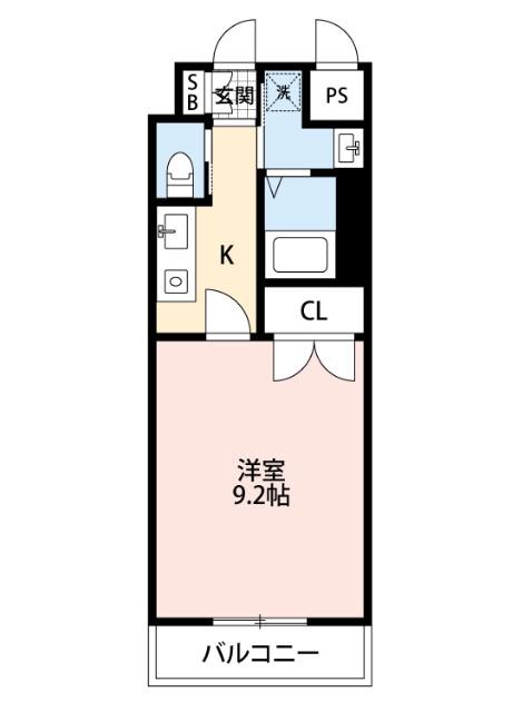 シャルム・堺(1K/7階)の間取り写真