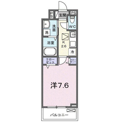 エルマーノT2(1K/1階)の間取り写真