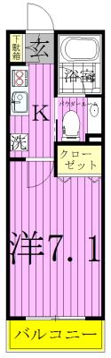 GRUND VIEW COURT 柏(1K/3階)の間取り写真