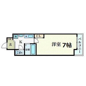 エスリード南森町駅前(1K/7階)の間取り写真