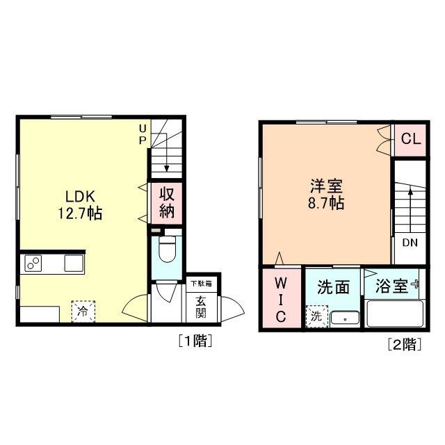 エクセル新宿(1LDK/1階)の間取り写真
