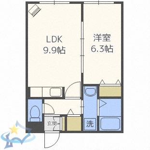 LA SAPIENZA(1LDK/4階)の間取り写真