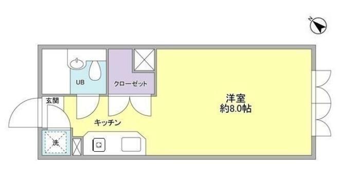 アルコすくも(ワンルーム/1階)の間取り写真