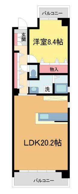 エパヌイール(1LDK/2階)の間取り写真