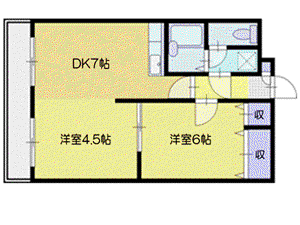 イメージ307(2DK/4階)の間取り写真