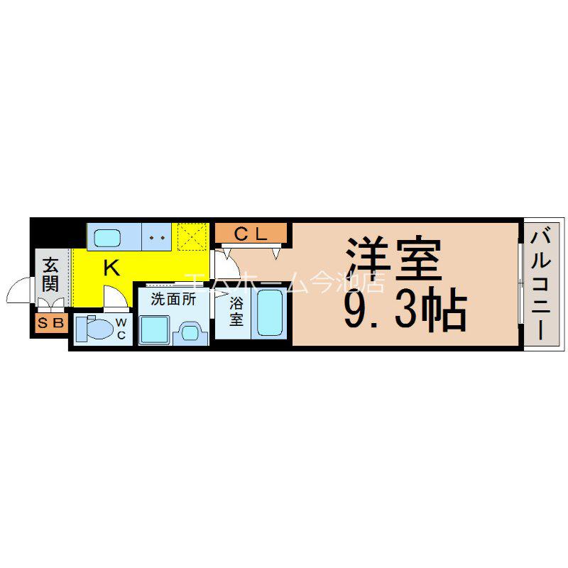 KDXレジデンス今池(1K/3階)の間取り写真