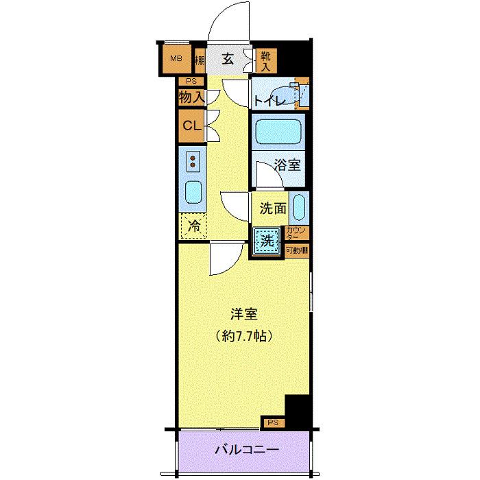 クレヴィスタ板橋西台II(1K/6階)の間取り写真