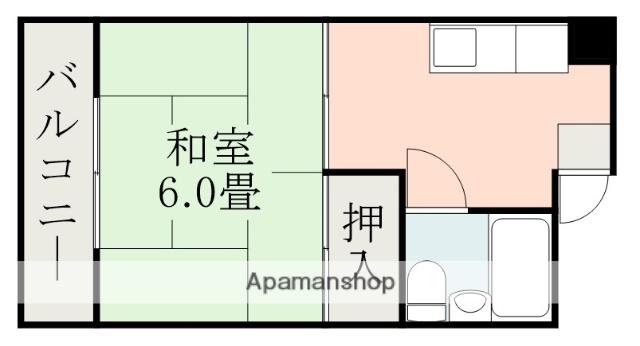 下荒田Nビル(1K/2階)の間取り写真