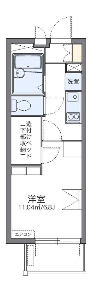 レオパレスリバーサイド五反野(1K/3階)の間取り写真
