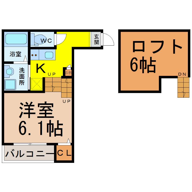 リヴェール(1K/1階)の間取り写真