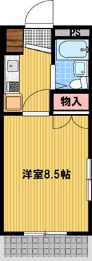 フェアビューヴィラ(1K/3階)の間取り写真