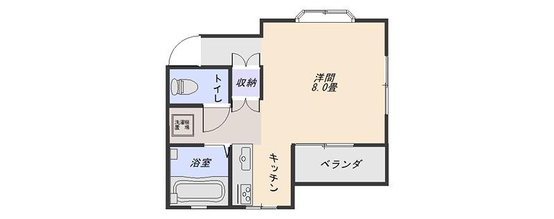 HALL SIDE HILLS(ワンルーム/1階)の間取り写真
