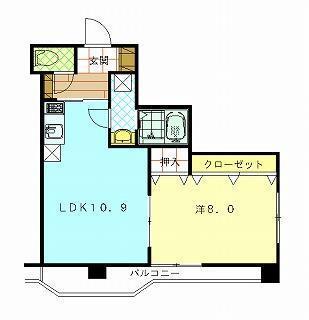 エススリーでじま(1LDK/2階)の間取り写真