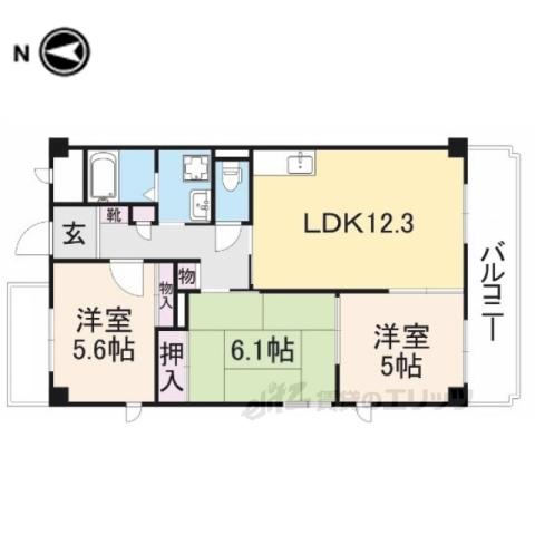 サンモール21(3LDK/2階)の間取り写真