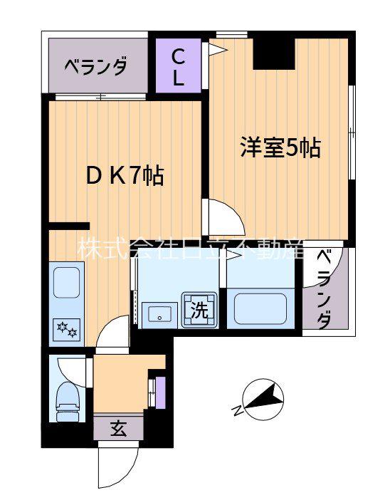 メゾンドゥコータ(1DK/3階)の間取り写真