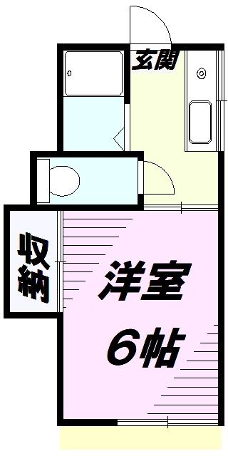 丸武ハウス(1K/1階)の間取り写真