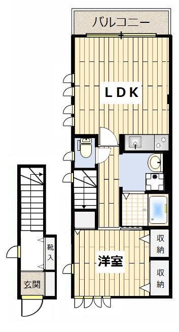 モンルージュ祐天寺(1LDK/2階)の間取り写真