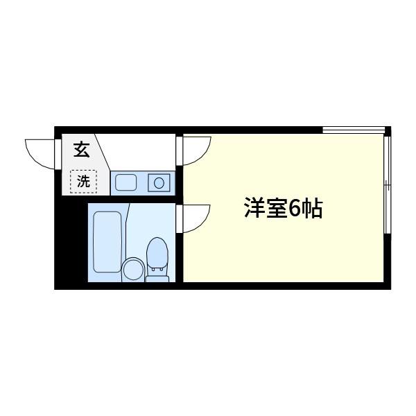 ハイムプリマヴェーラ栗原(1K/2階)の間取り写真