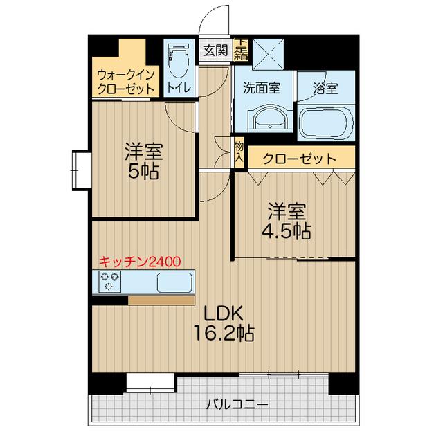 CLOUD9(2LDK/2階)の間取り写真