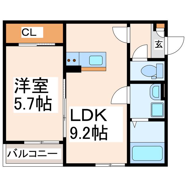 GRAND CRU CLASSE小楠(1LDK/2階)の間取り写真