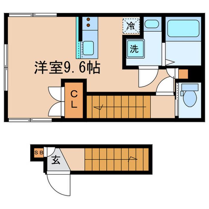 CLASSY RESIDENCE(ワンルーム/2階)の間取り写真