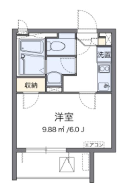 クレイノクレージュ柳原(1K/3階)の間取り写真