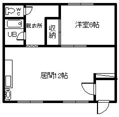 ハイツ サンシティ(1LDK/2階)の間取り写真