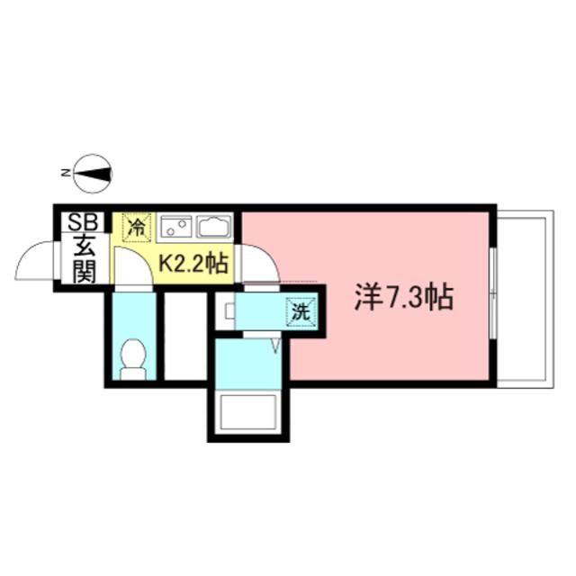 E2メゾン(1K/2階)の間取り写真