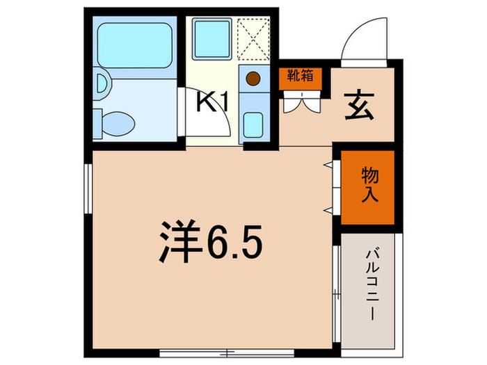 メゾン葉翠(1K/2階)の間取り写真