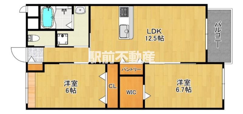 LA MAISON DU REVE ラ(2LDK/2階)の間取り写真