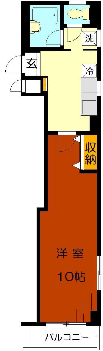 ルミネス芹田(1K/3階)の間取り写真