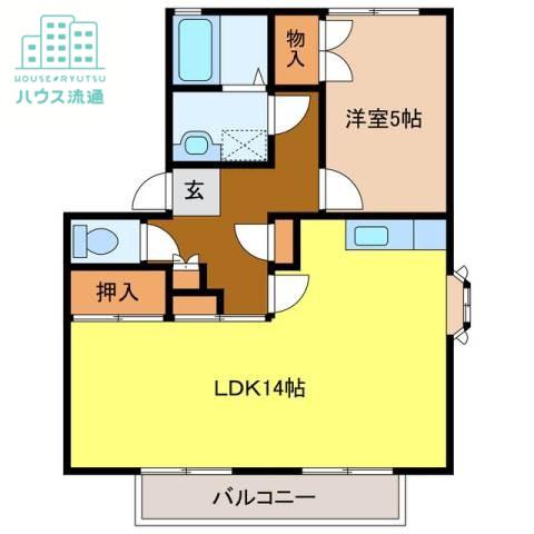 アメニティ・サンA(1LDK/2階)の間取り写真