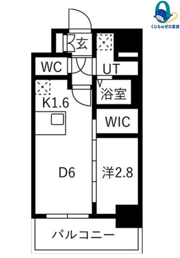 メイクスアート名古屋リニアFRONT(1DK/4階)の間取り写真