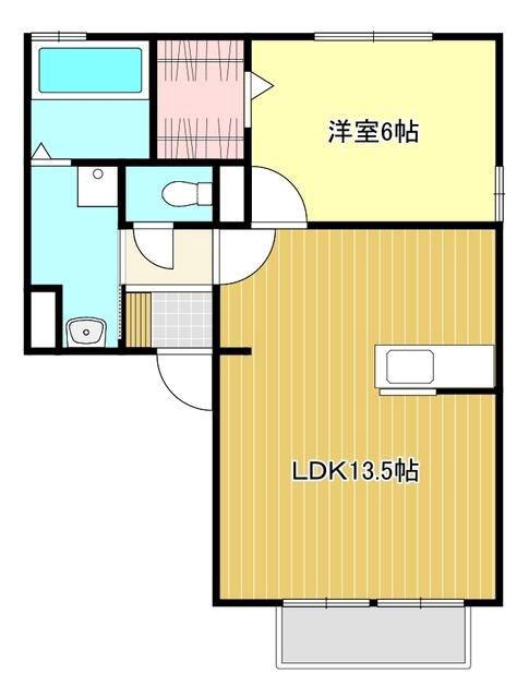 ウィルモアK&Y(1LDK/1階)の間取り写真